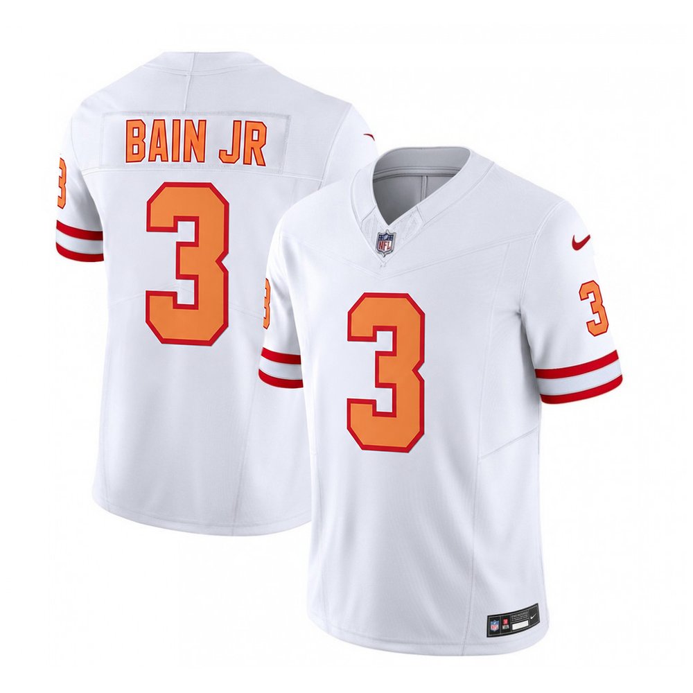 Men's Tampa Bay Buccaneers #3 Rueben Bain Jr. White 2026 NFL Draft Vapor F.U.S.E. Limited Jersey