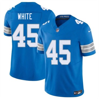Men's Detroit Lions #45 Devin White Blue 2026 Vapor F.U.S.E. Limited Jersey