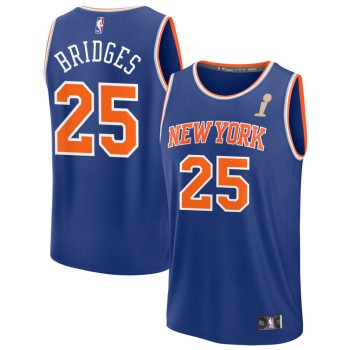 Women's New York Knicks #25 Mikal Bridges Blue 2026 NBA Finals Champions Fast Break Icon Edition Jersey Women's New York Knicks #25 Mikal Bridges Blue 2026 NBA Finals Champions Fast Break Icon Edition Jersey