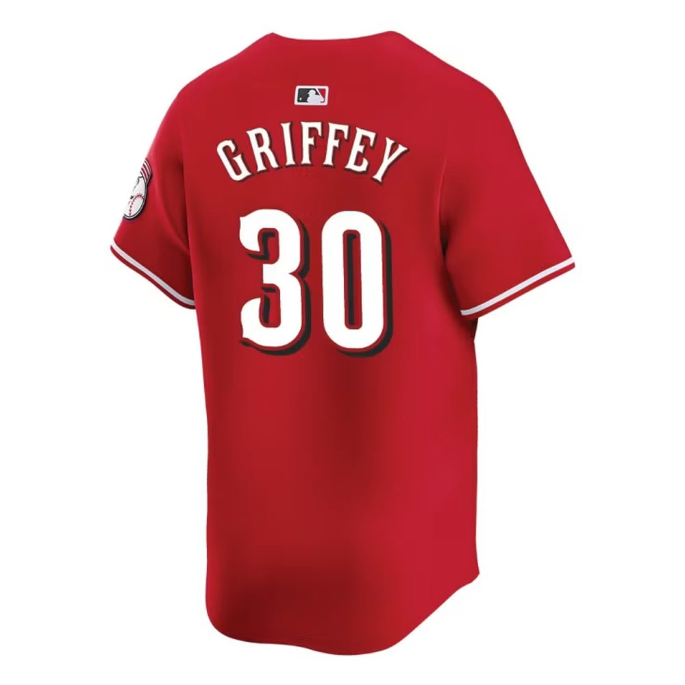 Men's Cincinnati Reds #30 Ken Griffey Jr. Nike Red Home Limited Player Jersey