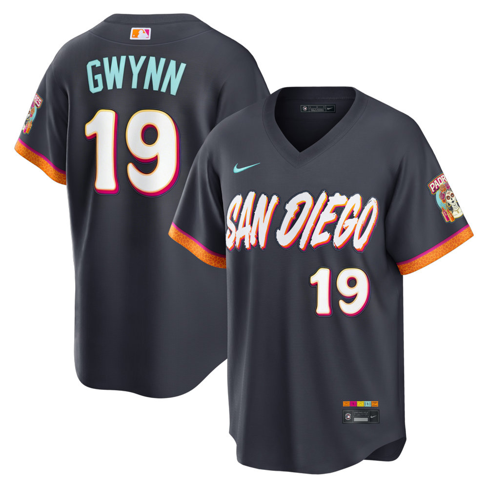 Men's San Diego Padres #19 Tony Gwynn Nike Obsidian 2026 City Connect Stadium Jersey