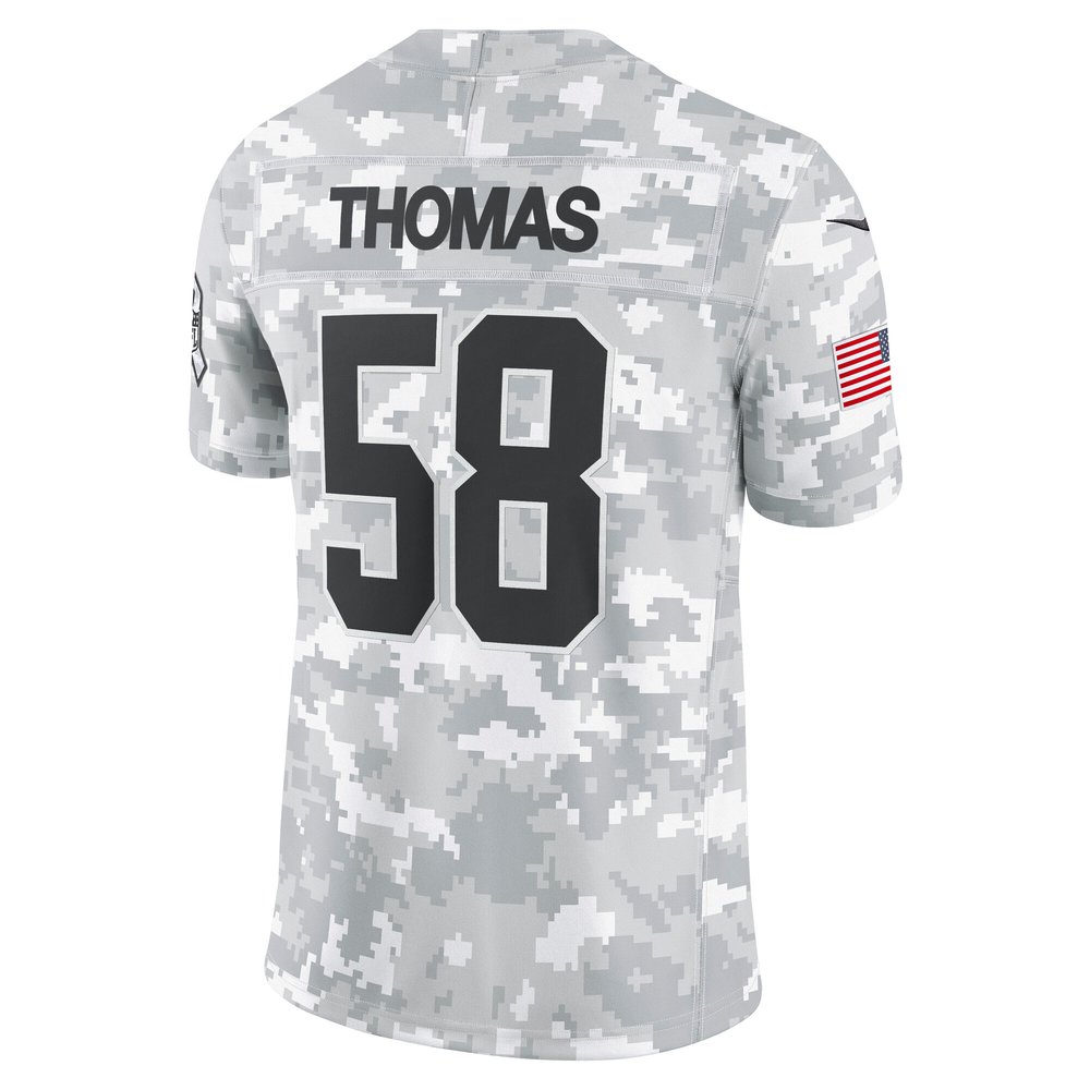 Men's Kansas City Chiefs Derrick Thomas Arctic Camo 2024 Salute to Service Retired Player Limited Jersey Men's Kansas City Chiefs Derrick Thomas Arctic Camo 2024 Salute to Service Retired Player Limited Jersey