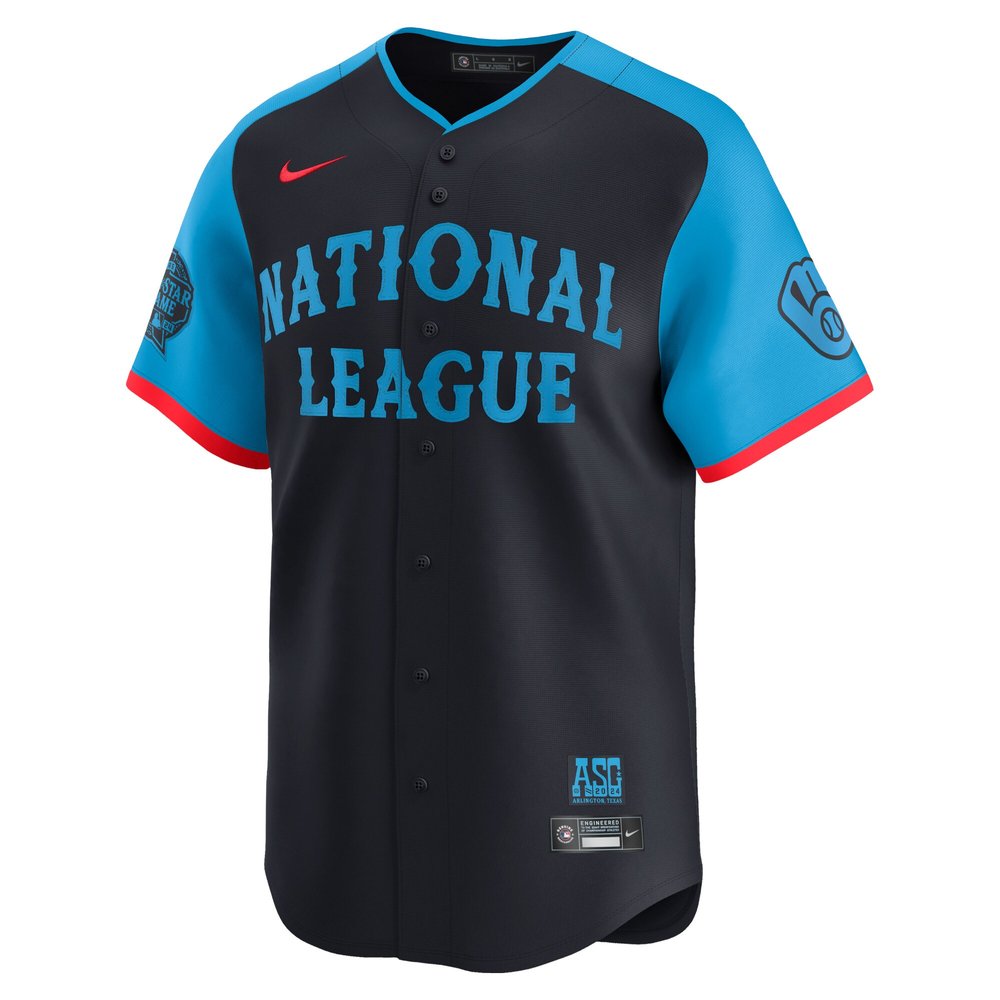 Men's National League Christian Yelich Navy 2024 MLB All-Star Game Limited Player Jersey Men's National League Christian Yelich Navy 2024 MLB All-Star Game Limited Player Jersey