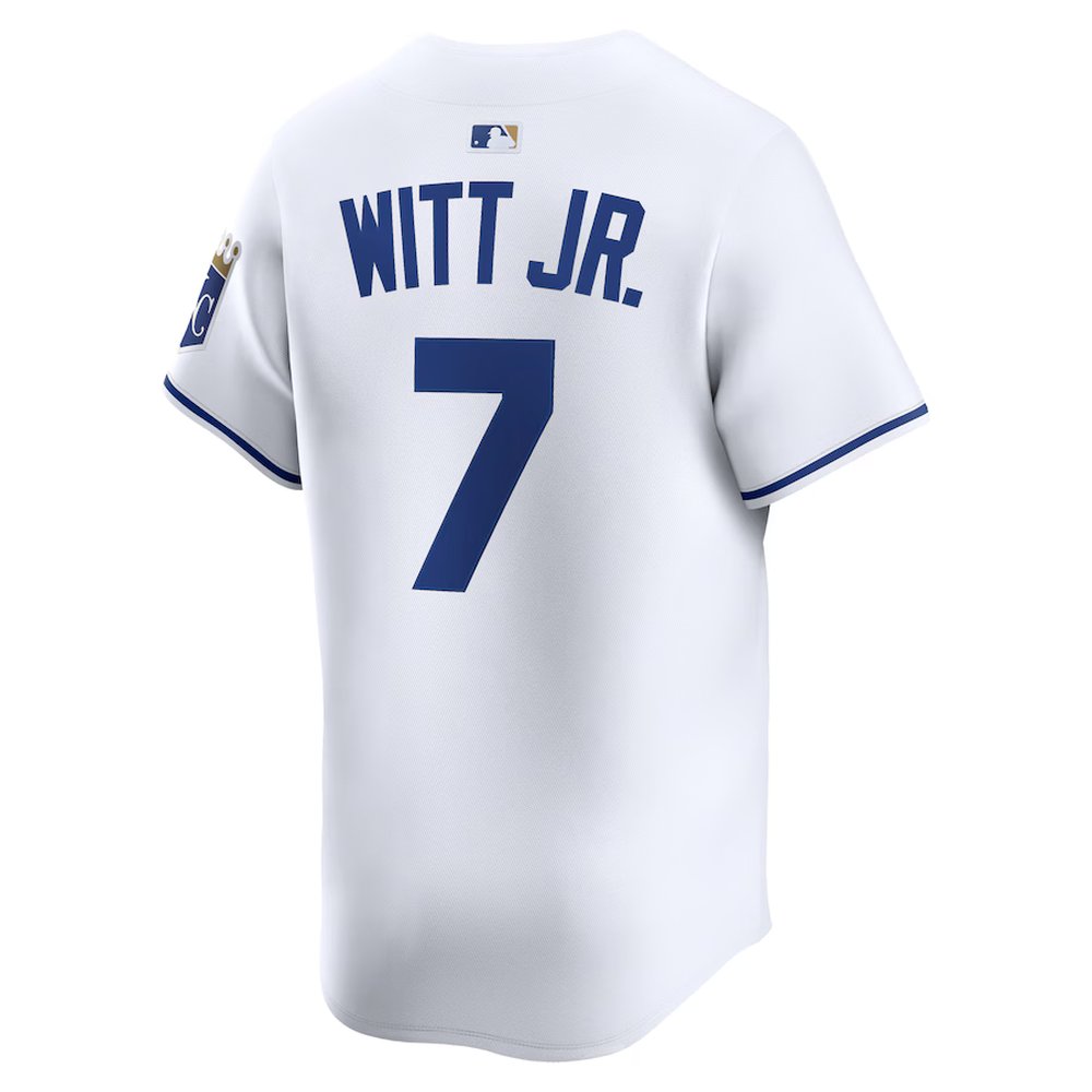Men's Kansas City Royals #7 Bobby Witt Jr. Nike White Alternate Limited Player Jersey