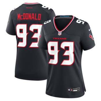 Women's Houston Texans #93 Kayden McDonald Nike Navy 2026 NFL Draft Game Jersey