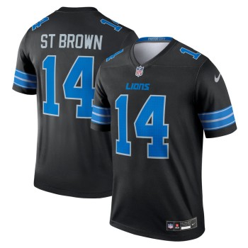 Men's Detroit Lions #14 Amon-Ra St. Brown Black Legend Jersey Men's Detroit Lions #14 Amon-Ra St. Brown Black Legend Jersey