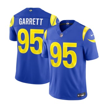 Men's Los Angeles Rams #95 Myles Garrett Navy Vapor F.U.S.E. Limited Jersey