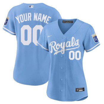 Women's Kansas City Royals Nike Light Blue Alternate Limited Custom Jersey