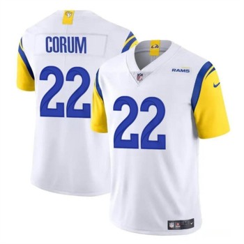 Youth Los Angeles Rams #22 Blake Corum White 2024 Draft Vapor Untouchable Stitched Football Jersey Youth Los Angeles Rams #22 Blake Corum White 2024 Draft Vapor Untouchable Stitched Football Jersey