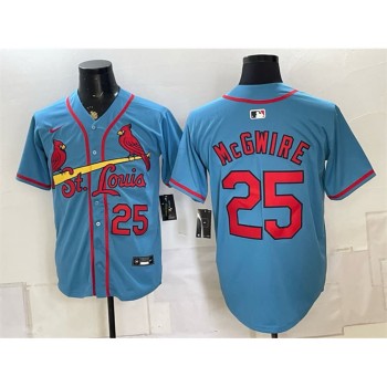 Youth St. Louis Cardinals #25 Mark McGwire Blue Alternate Limited Jersey Youth St. Louis Cardinals #25 Mark McGwire Blue Alternate Limited Jersey