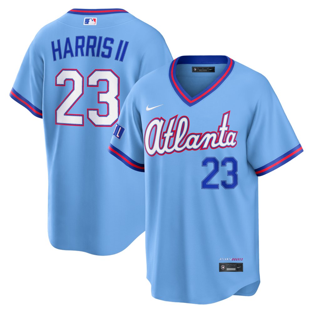 Youth Atlanta Braves #23 Michael Harris II Powder Blue 2026 City Connect Stitched Jersey