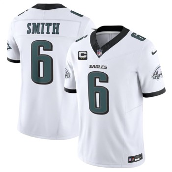 Men's Philadelphia Eagles #6 DeVonta Smith White 2026 2-Star C Patch Vapor F.U.S.E. Untouchable Limited Jersey Men's Philadelphia Eagles #6 DeVonta Smith White 2026 2-Star C Patch Vapor F.U.S.E. Untouchable Limited Jersey