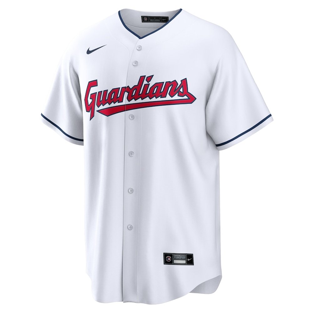 Men's Cleveland Guardians #38 Steven Kwan Nike White Home Replica Jersey