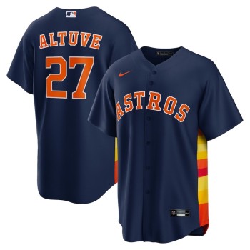 Men's Houston Astros #27 Jose Altuve Nike Navy Alternate Replica Player Name Jersey Men's Houston Astros #27 Jose Altuve Nike Navy Alternate Replica Player Name Jersey