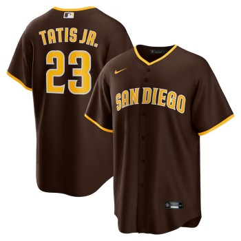 Men's San Diego Padres #23 Fernando Tatis Jr. Nike Brown Alternate Replica Player Jersey Men's San Diego Padres #23 Fernando Tatis Jr. Nike Brown Alternate Replica Player Jersey