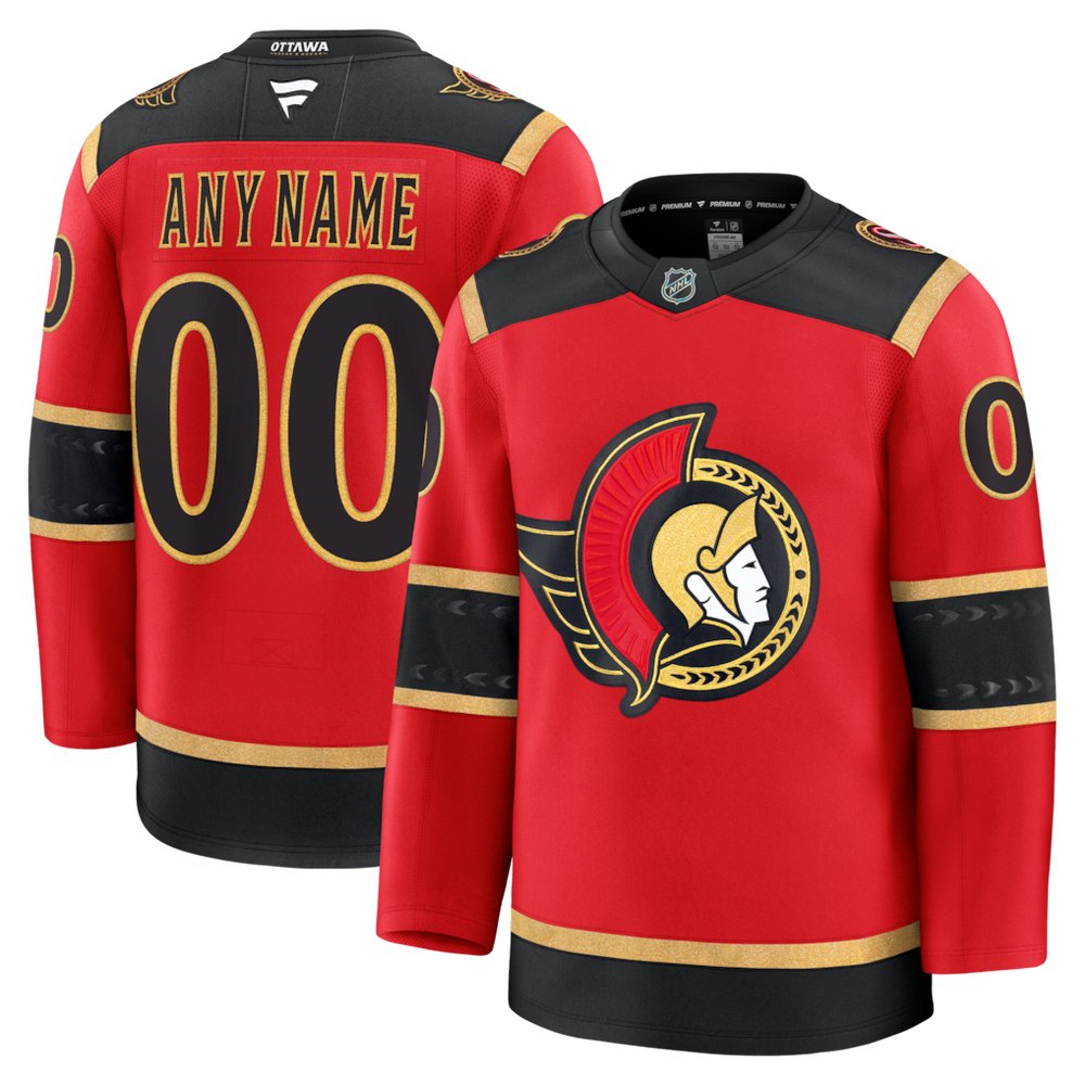 Youth Ottawa Senators Red Alternate Custom Jersey Youth Ottawa Senators Red Alternate Custom Jersey