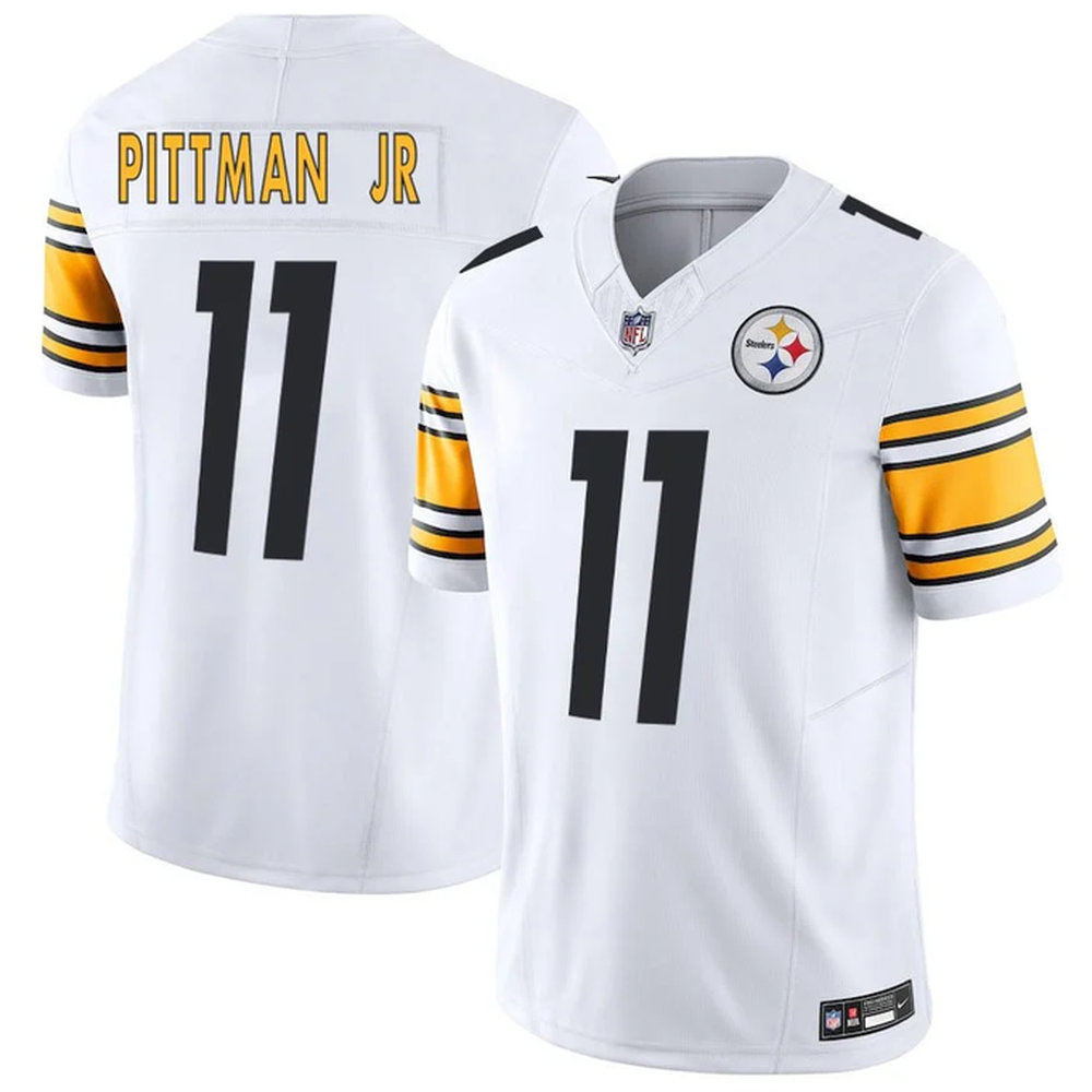 Men's Pittsburgh Steelers #11 Michael Pittman Jr. White Vapor F.U.S.E. Limited Jersey