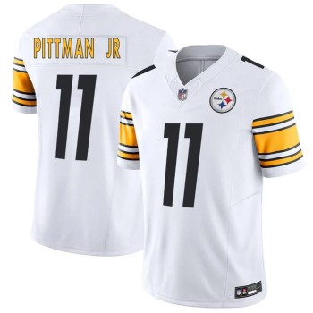 Men's Pittsburgh Steelers #11 Michael Pittman Jr. White Vapor F.U.S.E. Limited Jersey