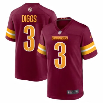 Men's Washington Commanders #3 Stefon Diggs Nike Burgundy Player Game Jersey Men's Washington Commanders #3 Stefon Diggs Nike Burgundy Player Game Jersey