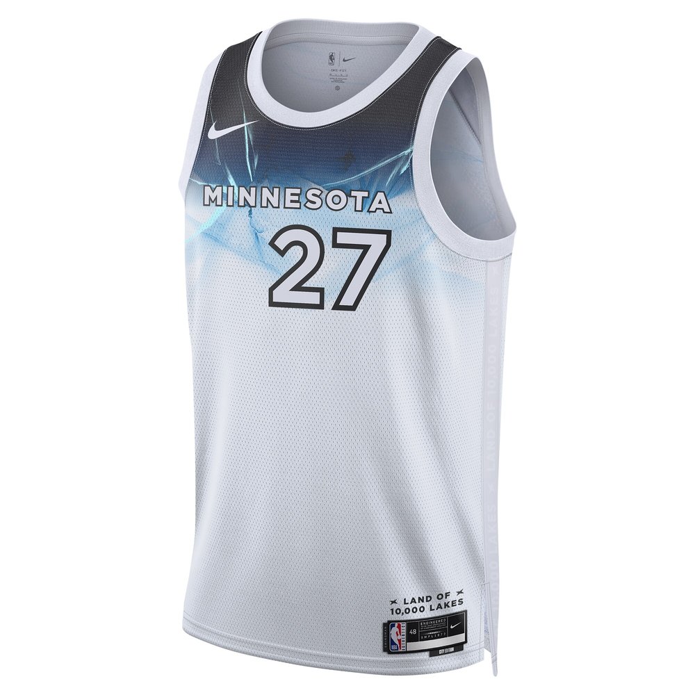 Unisex Minnesota Timberwolves Rudy Gobert White 2024/25 Swingman Player Jersey - City Edition