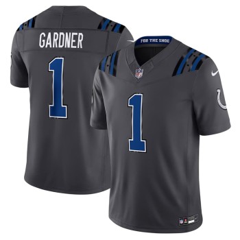 Men's Indianapolis Colts #1 Ahmad Sauce Gardner Charcoal 2026 Rivalries Collection Vapor F.U.S.E. Limited Jersey