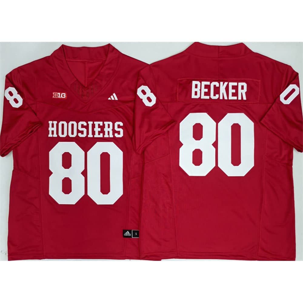 Men's Indiana Hoosiers #80 Charlie Becker Red Vapor F.U.S.E. Limited Jersey