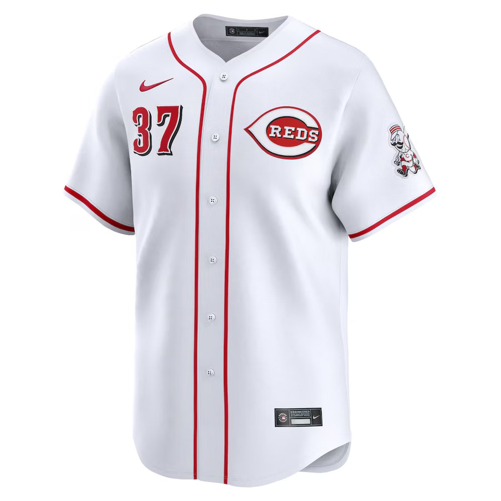 Men's Cincinnati Reds #37 Tyler Stephenson Nike White Home Limited Player Jersey