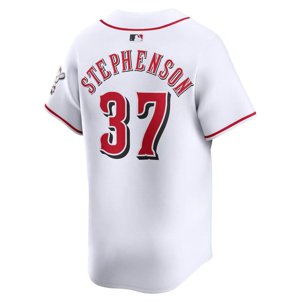 Men's Cincinnati Reds #37 Tyler Stephenson Nike White Home Limited Player Jersey