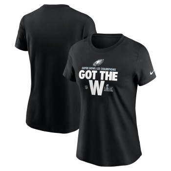 Women's Philadelphia Eagles  Black Super Bowl LIX Champions Parade T-Shirt