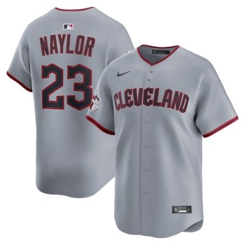 Men's Cleveland Guardians #23 Bo Naylor Gray Home Limited Player Jersey