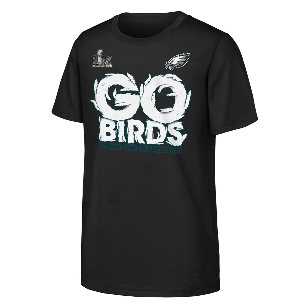 Youth Philadelphia Eagles  Black Super Bowl LIX Champions Local T-Shirt