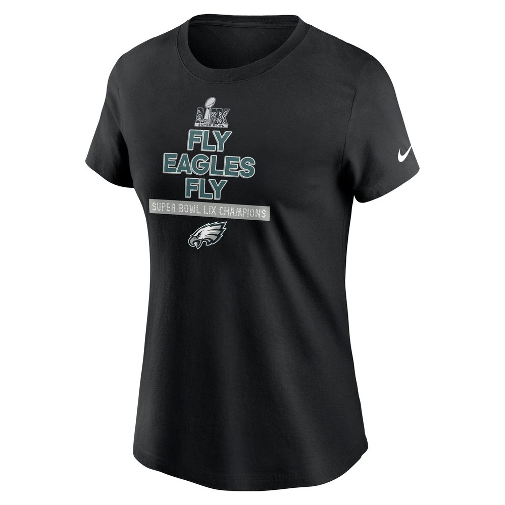 Women's Philadelphia Eagles  Black Super Bowl LIX Champions Local T-Shirt