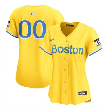 Women's Boston Red Sox Nike Gold City Connect Retired Custom Jersey