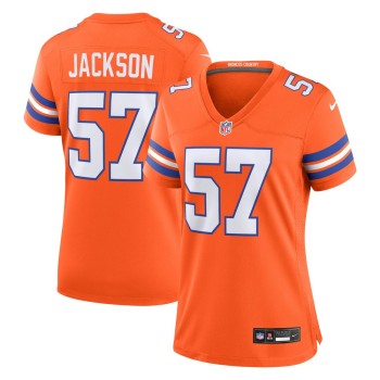 Women's Denver Broncos Tom Jackson Orange Mile High Collection 1977 Throwback Retired Player Game Jersey Women's Denver Broncos Tom Jackson Orange Mile High Collection 1977 Throwback Retired Player Game Jersey