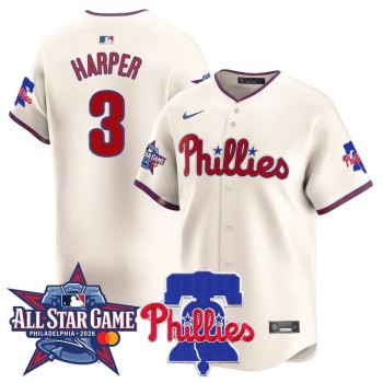 Men's Philadelphia Phillies #3 Bryce Harper Cream 2026 MLB All-Star Jersey