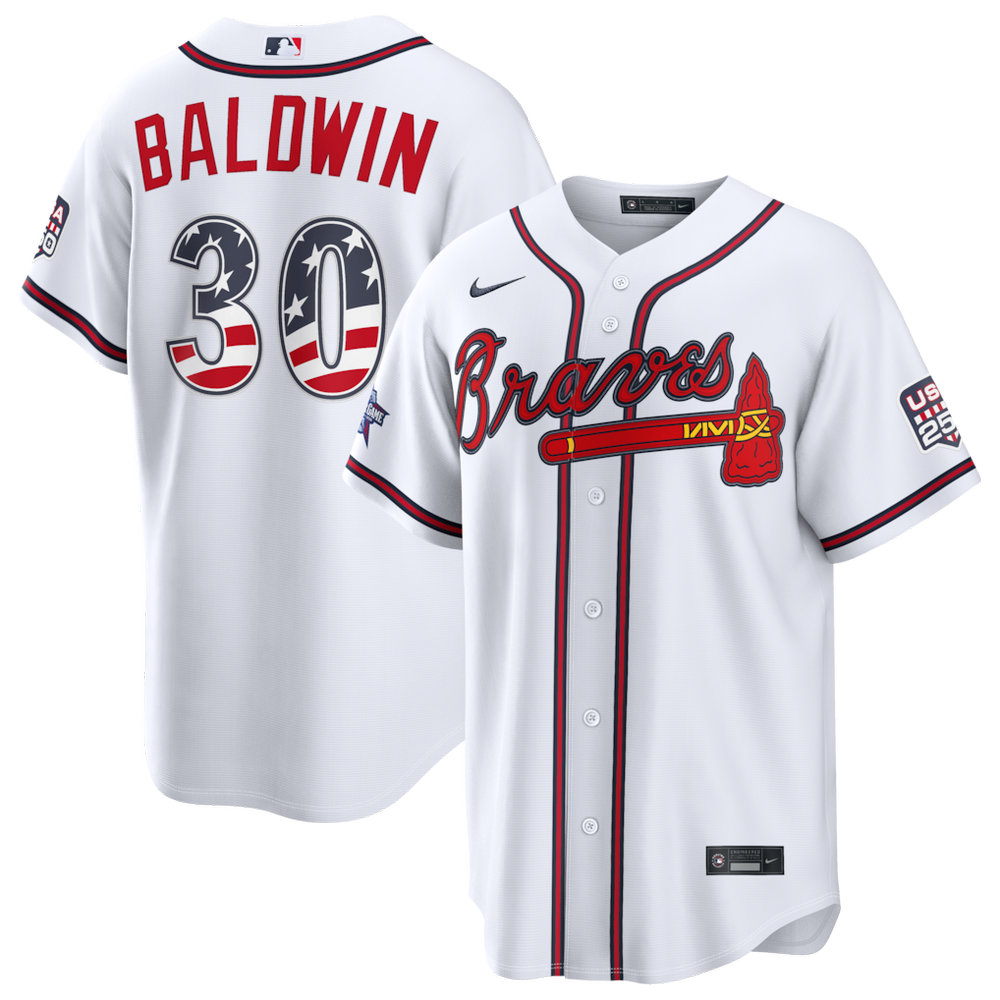 Youth Atlanta Braves #30 Drake Baldwin Nike White 2026 All-Star Edition Stars & Stripes Stadium Jersey