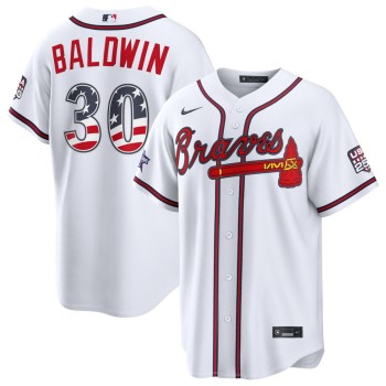 Men's Atlanta Braves #30 Drake Baldwin Nike White 2026 All-Star Edition Stars & Stripes Stadium Jersey
