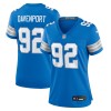 Women's Detroit Lions Marcus Davenport  Blue Team Game Jersey