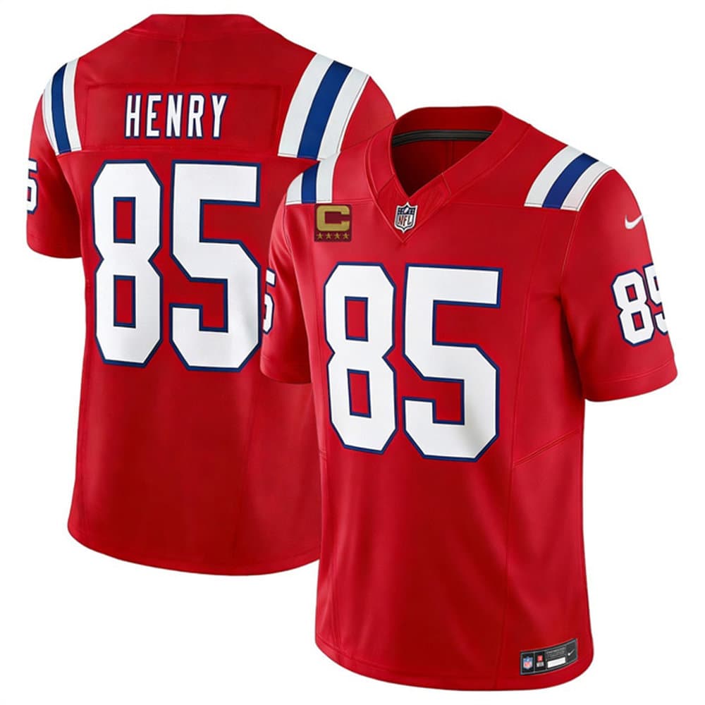 Youth New England Patriots #85 Hunter Henry Red 2026 4-Star C Pach Vapor F.U.S.E. Limited Jersey