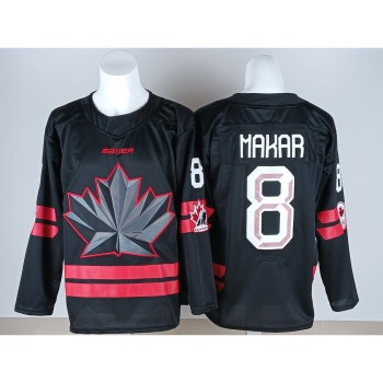 Youth Canada Hockey #8 Cale Makar Black 2026 Away Replica Jersey