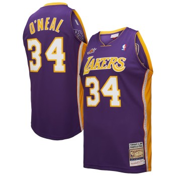 Men's Los Angeles Lakers #34 Shaquille O'Neal Purple 2000 NBA All-Star Game Authentic Jersey Men's Los Angeles Lakers #34 Shaquille O'Neal Purple 2000 NBA All-Star Game Authentic Jersey