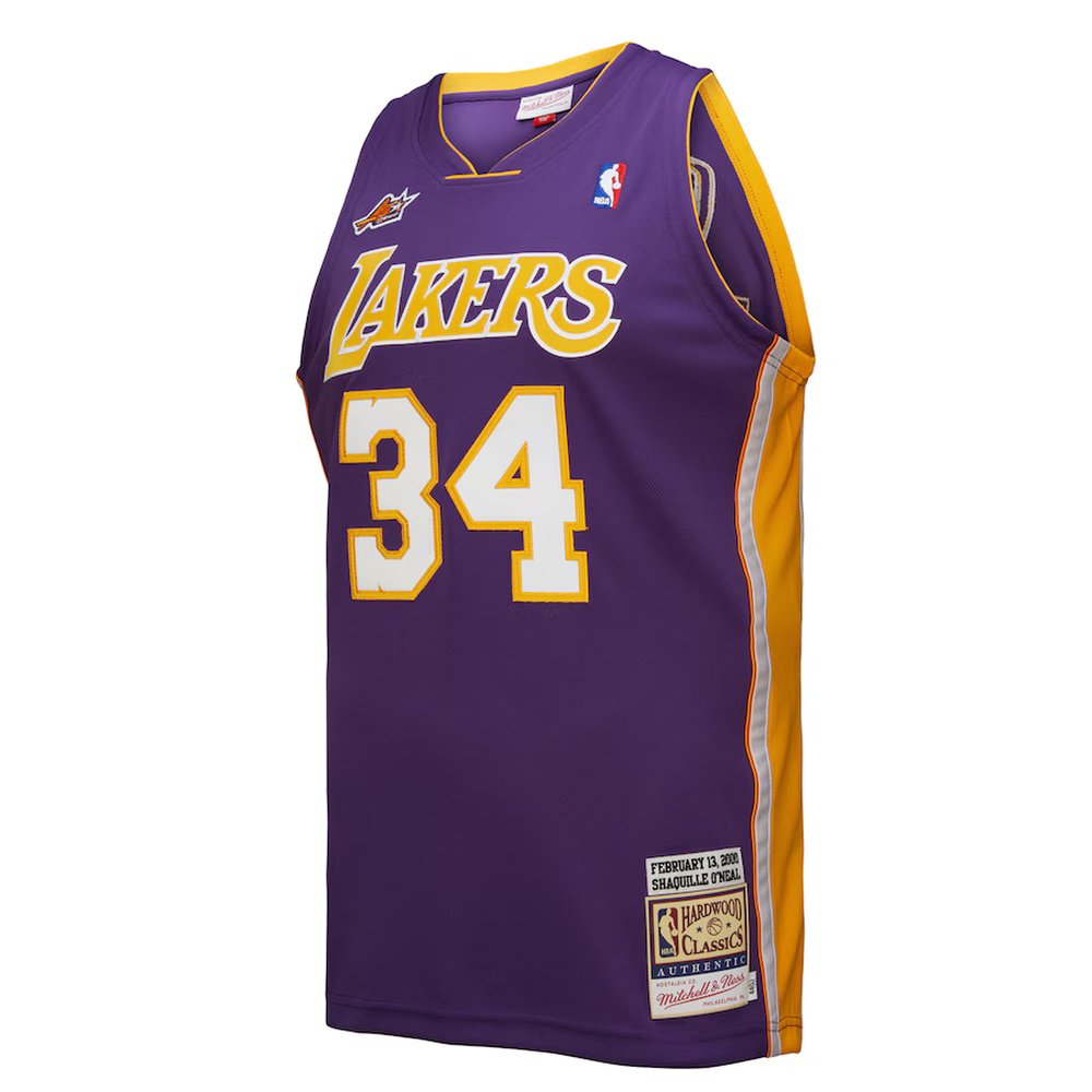 Men's Los Angeles Lakers #34 Shaquille O'Neal Purple 2000 NBA All-Star Game Authentic Jersey Men's Los Angeles Lakers #34 Shaquille O'Neal Purple 2000 NBA All-Star Game Authentic Jersey