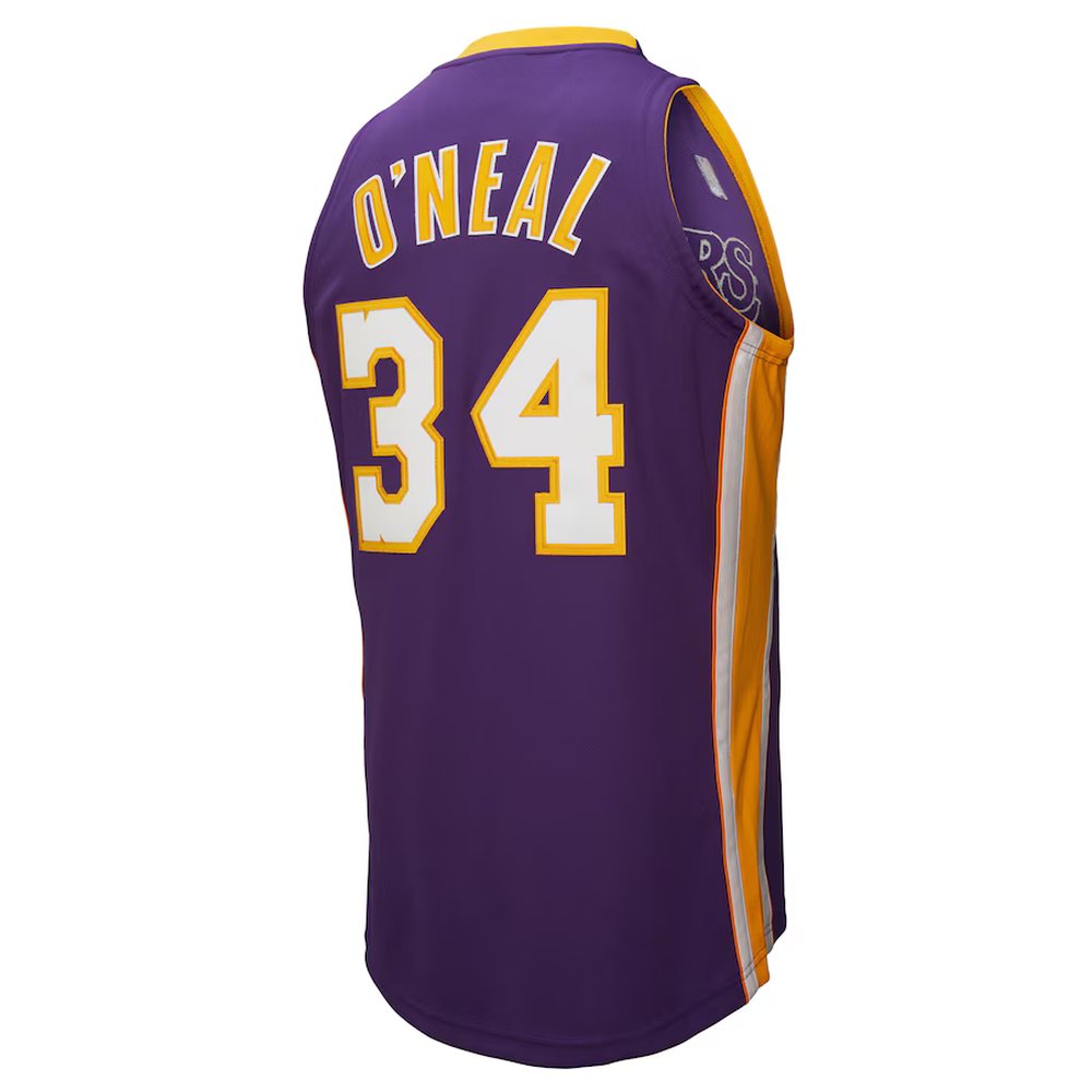 Men's Los Angeles Lakers #34 Shaquille O'Neal Purple 2000 NBA All-Star Game Authentic Jersey Men's Los Angeles Lakers #34 Shaquille O'Neal Purple 2000 NBA All-Star Game Authentic Jersey