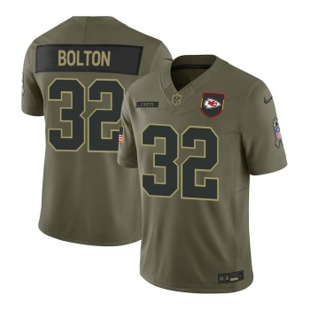 Youth's Kansas City Chiefs #32 Nick Bolton Nike Olive 2025 Salute to Service Retired Limited Jersey Youth's Kansas City Chiefs #32 Nick Bolton Nike Olive 2025 Salute to Service Retired Limited Jersey