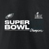 Men's Philadelphia Eagles Black Super Bowl LIX Champions Big & Tall Roster Autograph Signing T-Shirt