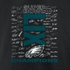 Men's Philadelphia Eagles Black Super Bowl LIX Champions Big & Tall Roster Autograph Signing T-Shirt