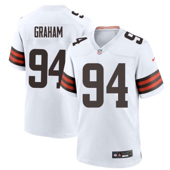 Men's Cleveland Browns #94 Mason Graham Nike White 2025 NFL Draft First Round Pick Game Jersey Men's Cleveland Browns #94 Mason Graham Nike White 2025 NFL Draft First Round Pick Game Jersey