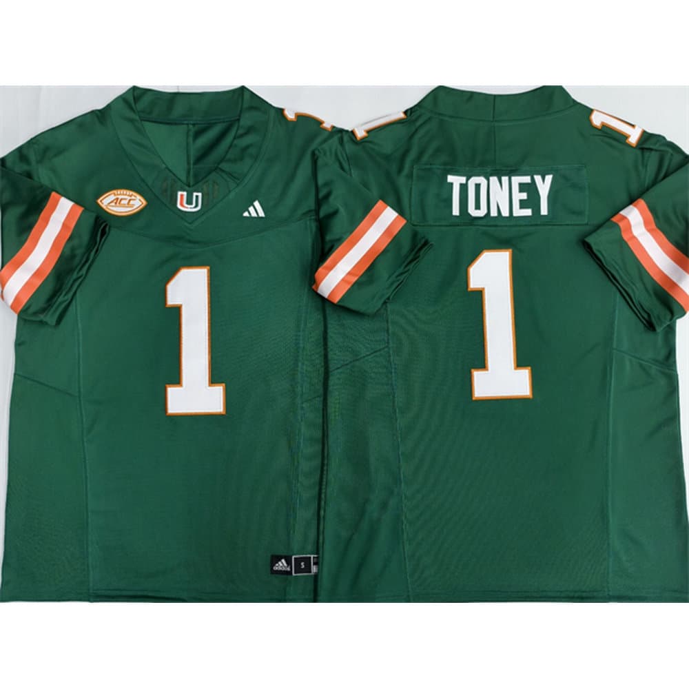 Men's Miami Hurricanes #1 Malachi Toney Aqua Vapor F.U.S.E. Limited Jersey