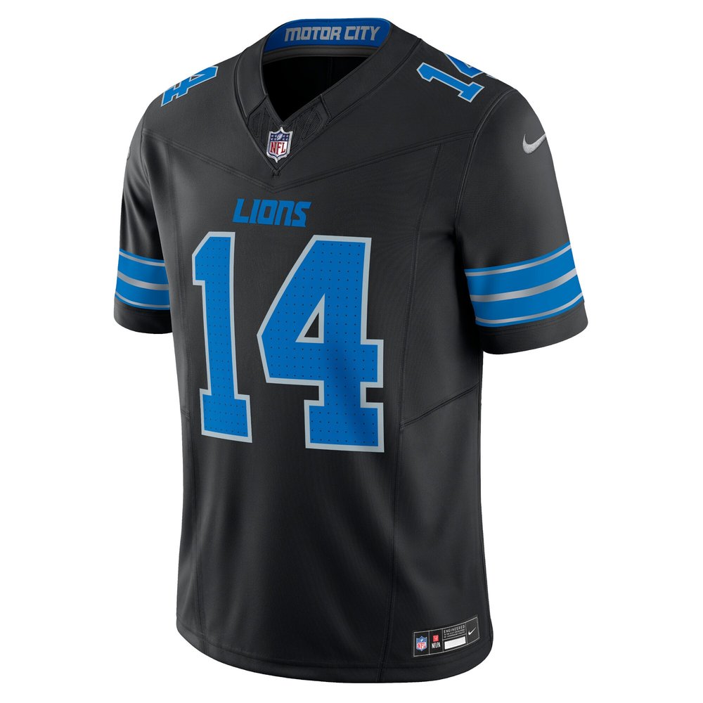 Men's Detroit Lions #14 Amon-Ra St. Brown Black 2nd Alternate Vapor F.U.S.E. Limited Jersey Men's Detroit Lions #14 Amon-Ra St. Brown Black 2nd Alternate Vapor F.U.S.E. Limited Jersey
