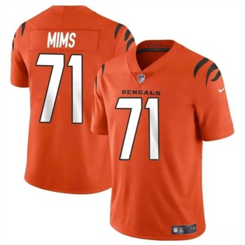 Men's Cincinnati Bengals #71 Amarius Mims Orange 2024 Draft Vapor Untouchable Limited Stitched Jersey Men's Cincinnati Bengals #71 Amarius Mims Orange 2024 Draft Vapor Untouchable Limited Stitched Jersey